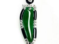 翡翠 黑瑪瑙墜子